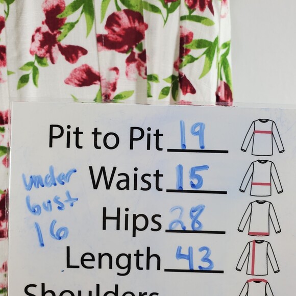 US 8 Petal & Pup Fyrsil Dress White Floral Rayon Linen Midi Length Sleeveless - Picture 2 of 13